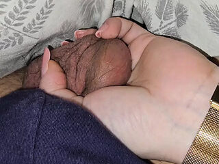 Step mom grabs and pulled out step son balls from his underwear squeezing them