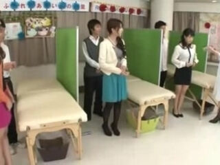 Japanese cougar giving blowjob to a younger guy