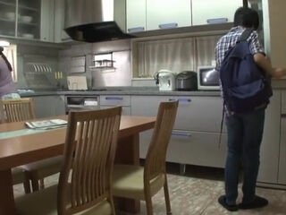 Japanese stepmom cares of Step son