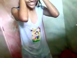 Indian college girl fucking in public shower