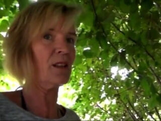 German granny fucked in a camping trailer