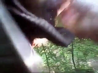 Grandpa Flashes His Cock Outdoors
