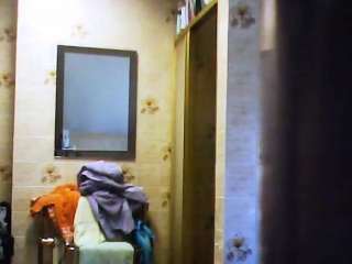 My Granny caught by spy camera in bathroom