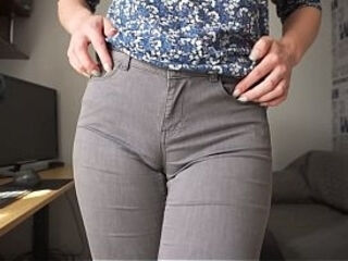 Naughty Colleague Seduces You With Camel Toe In Tight Jeans