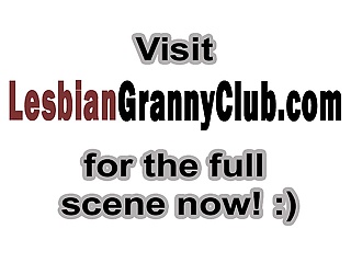 Granny Lesbian Seduces Sexy Brunette With Big Natural Boobs
