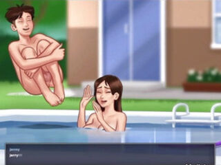 Fucking my stepsister in the pool