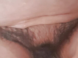 53 year old milf, tits and pussy covered in cream, wet in the shower