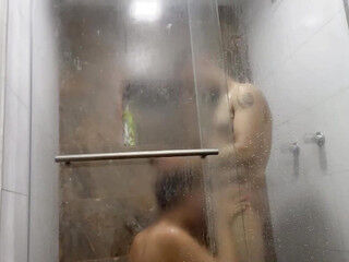 Rich and deep blowjob in the shower