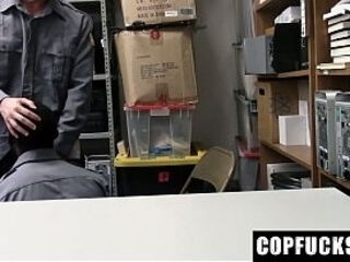 Senior Officer Fills the Questioning Guard with Knowledge - Copfucks