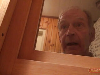 Young Girl Gets Horny in the Sauna and Does It to the Old Guy