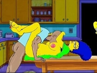 Simpson Parody Porn Cartoon. Slut Wife Does not miss the opportunity to fucked in secret from her husband With other guys. Wife Cheat